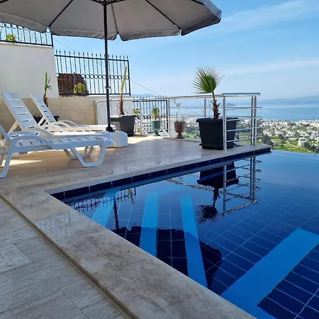 Bodrum Eason Villa 350M2 Full Sea View With Private Infinity Fenced Pool
